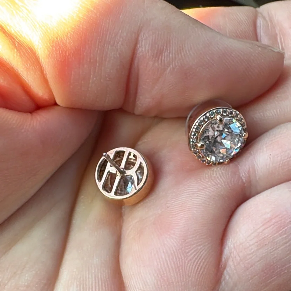 Henri Bendel Gold and Silver Crystal Earrings - Picture 3 of 3